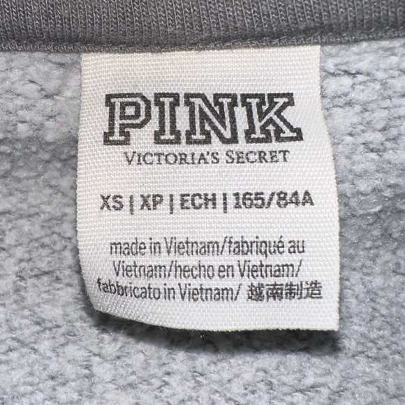 XS PINK Victoria’s Secret Salt and Pepper Grey Zip up sweater with a hood! - Picture 2 of 2